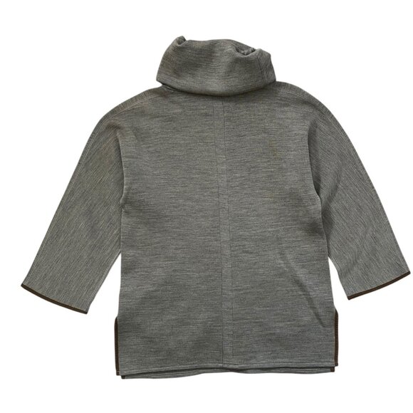 Soft Surroundings Cotswold Wool Blend Cowl Neck Pullover Tunic Sweater Gray S - Picture 4 of 11